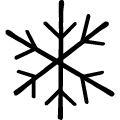 手書き風の雪の結晶のイラスト、jpg画像