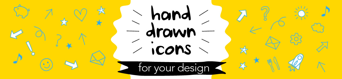 ヘッダー画像 hand drawn icons for your design