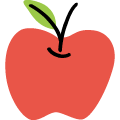 赤いりんごの無料イラストのダウンロード用PNG画像