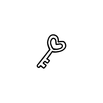 ハート型の鍵のアイキャッチ用画像