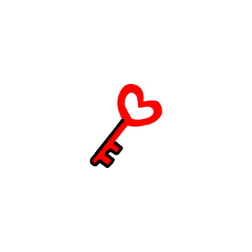 赤いハート型の鍵