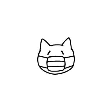 マスクをしている猫のアイコン