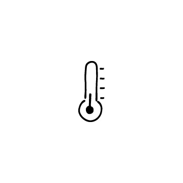 低温の温度計のアイコン