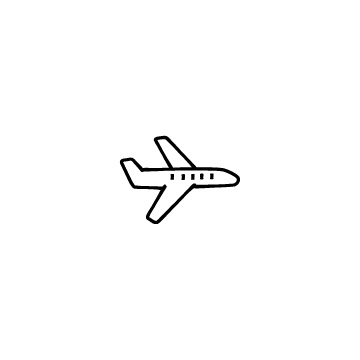 横向きの飛行機のアイコンのアイキャッチ用画像