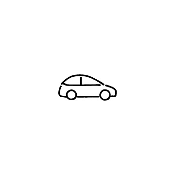 横向きの自動車のアイコンのアイキャッチ用画像