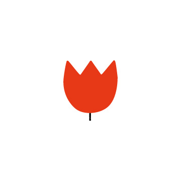 赤いチューリップの花のアイコンのアイキャッチ用画像