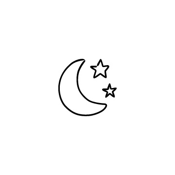 月と星のアイコン