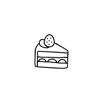 いちごのショートケーキのアイコンのアイキャッチ用画像