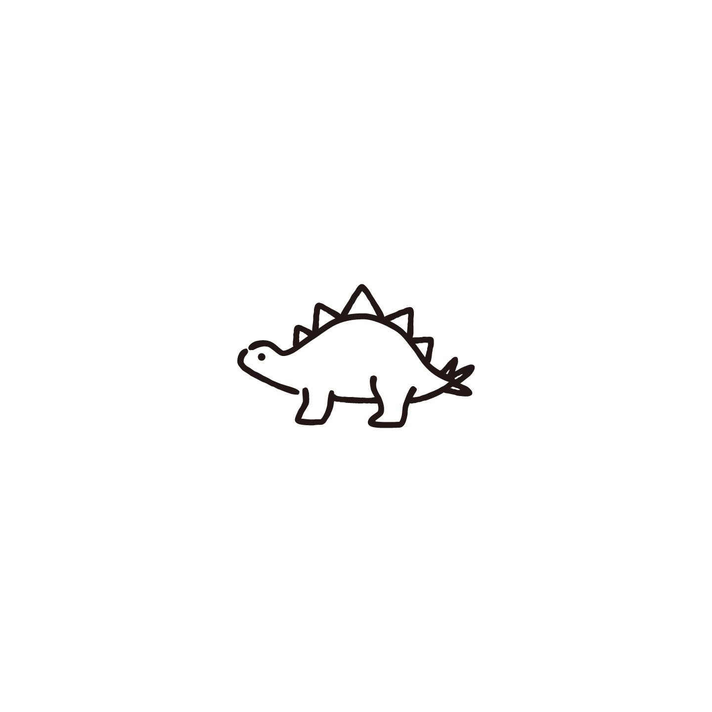 恐竜（ステゴサウルス）のアイコンのアイキャッチ用画像