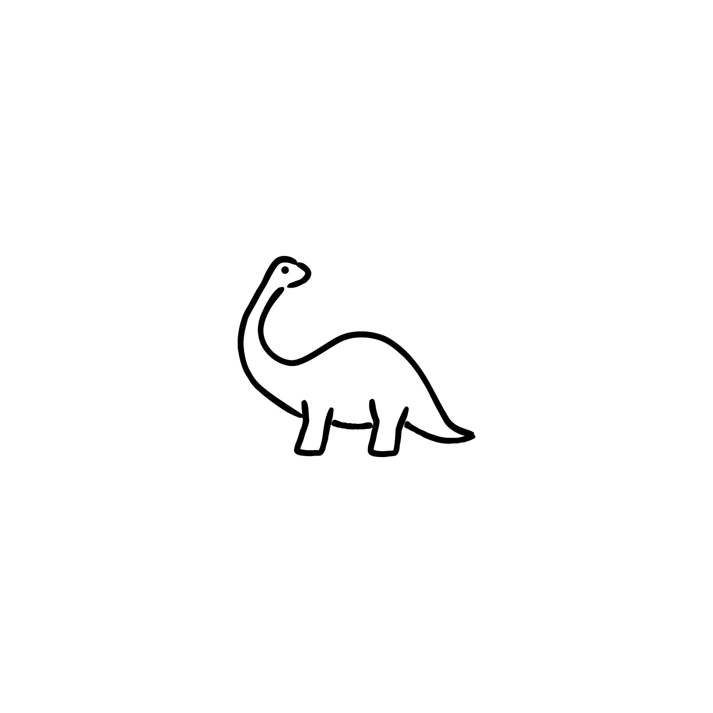 恐竜（ブロントサウルス）のアイコンのアイキャッチ用画像