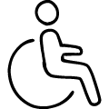 車椅子のアイコンのフリーダウンロード用PNG画像