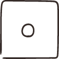 サイコロの目1のアイコンのフリーダウンロード用PNG画像