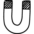 U字磁石のアイコン1のフリーダウンロード用PNG画像