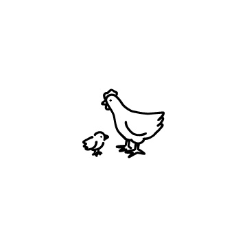 ひよこと鶏のアイコンのアイキャッチ用画像