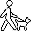 犬の散歩のアイコンのフリーダウンロード用PNG画像