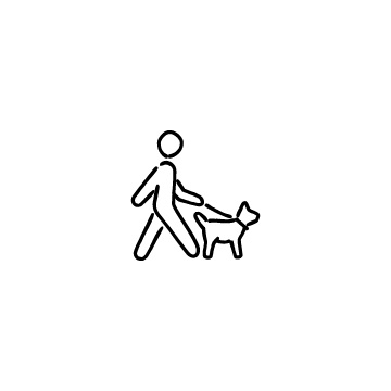 犬の散歩のアイコンのアイキャッチ用画像