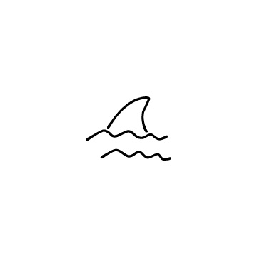サメのひれのアイコンのアイキャッチ用画像