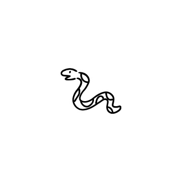模様のあるヘビのアイコンのアイキャッチ用画像