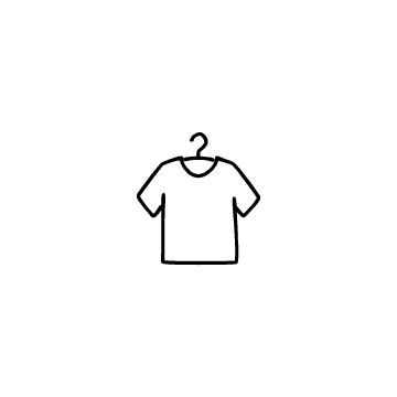 Tシャツとハンガーのアイコンのアイキャッチ用画像