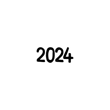 2024年の数字のアイコンのアイキャッチ用画像