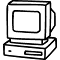 昔のパソコンのアイコンのフリーダウンロード用PNG画像