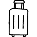 スーツケースのアイコンのフリーダウンロード用PNG画像